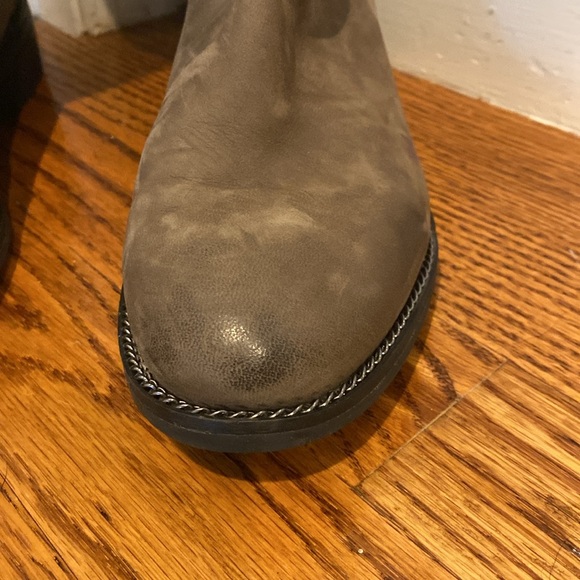 Like New Franco Sarto size 7.5 taupe/grey knee high wide calf boots. - Picture 5 of 11